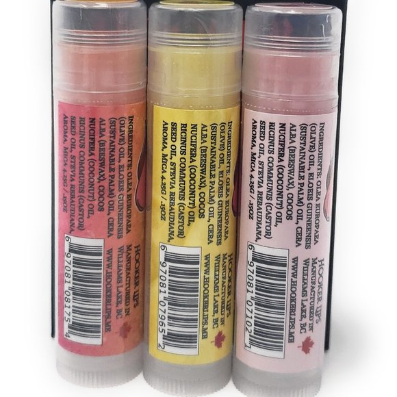 Hooker Lips Luxury Lip Balm Lemonade Variety 3 Pack - Picture 2 of 3